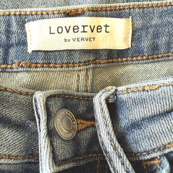 NWOT Lovervet High Rise Medium Wash Distressed Straight Leg Jeans Size 24 - Picture 10 of 12
